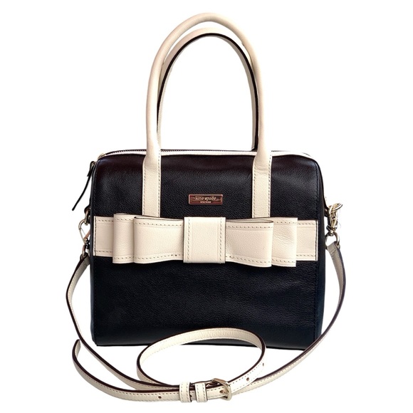 kate spade Handbags - Kate Spade Kaiya Alice Black and White Leather Satchel Bag